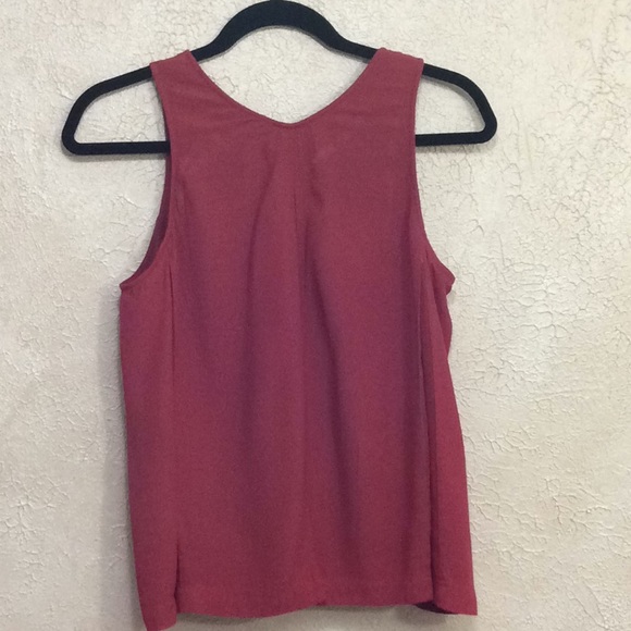 Madewell Brick Red Trapeze Pleated Top Sz 4 - Picture 2 of 8